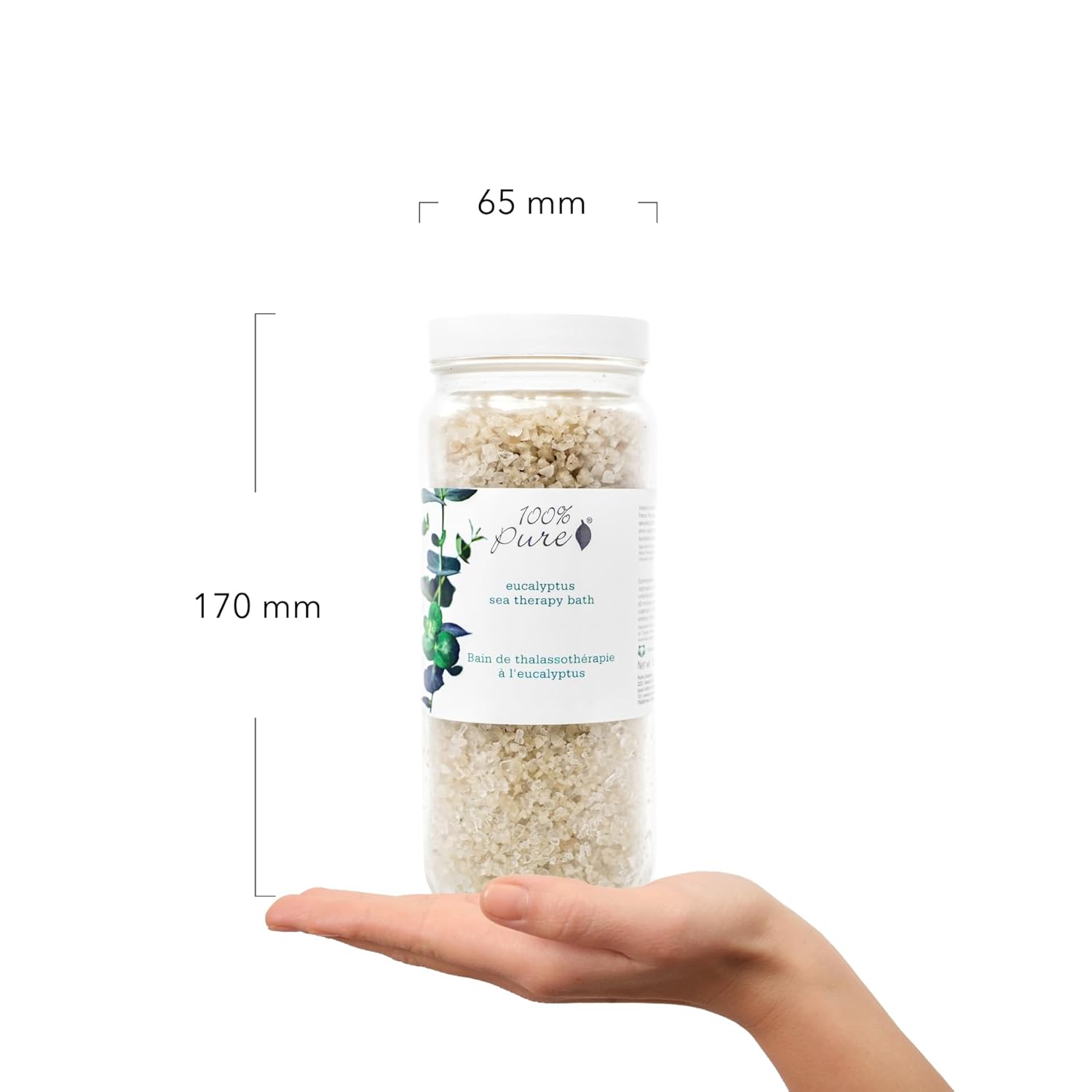 100% PURE Eucalyptus Bath Salts - Nourishing Skin & Relaxing Aromatherapy | Home Spa Kit - 15 Oz
