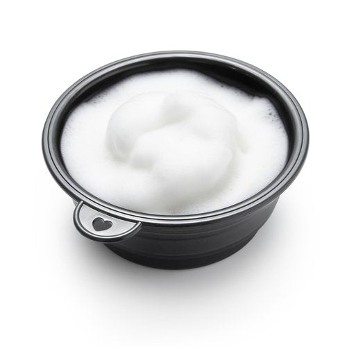 SPOSAFE 2-Pack Foldable Shaving Soap Bowl, Portable, Easy-to-Carry Shaving Soap Cup for Wet Shave, Travel Shaving Lather Bowl/Shaving Mug Compatible with Shave Cream & Soap for Men (Black& Blue)