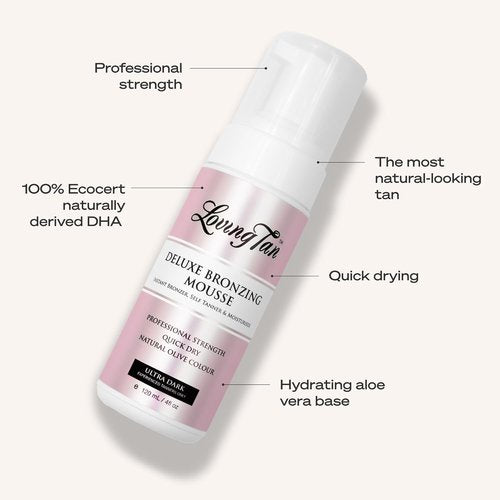 Loving Tan Ultra Dark Self Tanning Bronzing Mousse - Streak-Free, Professional Quality | 4 FL Oz, Cruelty-Free