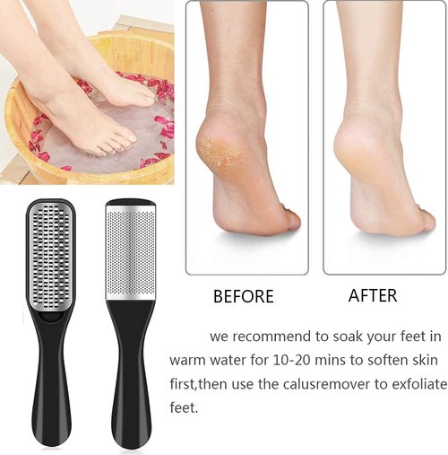 EKOCSIO Professional Pedicure Kit, 36 in 1 Stainless Steel Foot Care Kit Foot Rasp Dead Skin Remover for Home & Salon Care, Black