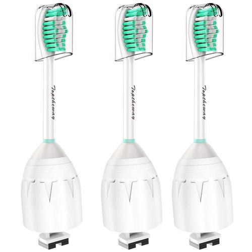 Toptheway Replacement Brush Heads Compatible with Sonicare E-Series Essence Xtreme Elite Advance and CleanCare Screw-On Toothbrush Handles 7022/66, 3 Pack