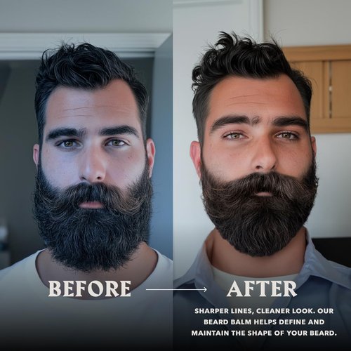 Striking Viking Beard Balm for Men - 2 oz, Vanilla Scent - Light Hold Moisturizer & Beard Conditioner for Men That Softens & Nourishes Coarse Facial Hair with Shea Butter & Tea Tree Oil