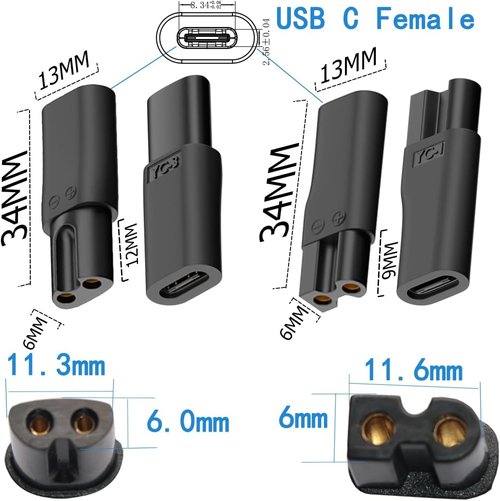 Skiennix USB C Power Cord - 10PCS Replacement Charger for Hair Clippers, Trimmers & Shavers | HQ8505