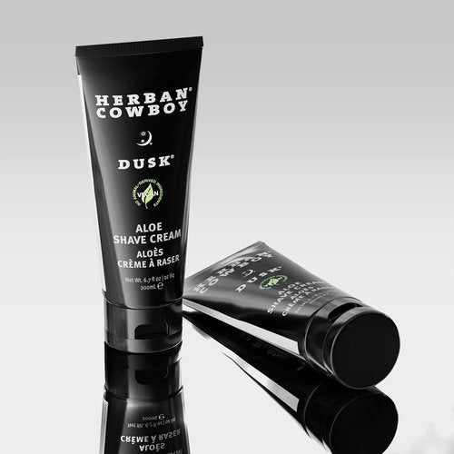 Herban Cowboy Premium Shave Cream Made with Olive Oil, Aloe, and Peppermint (Dusk, 6.7 Fl Oz)