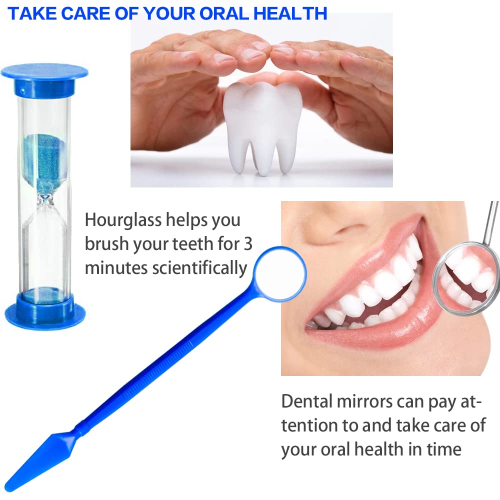 Wenge Portable Orthodontic Oral Care Kit - 2Pack - Travel Kit for Patients, Interdental Brushing Wax Floss Toothbrush Cleaning (Blue_Black)