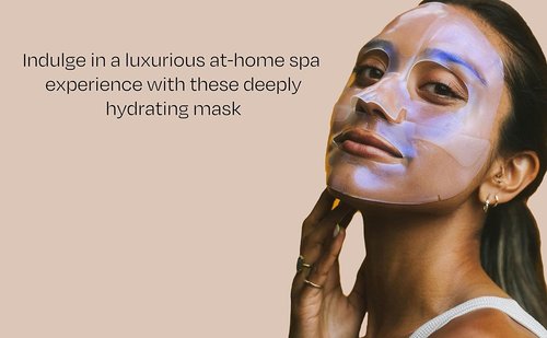 KINDIA Aura Bounce Pack - 5 Biodegradable Korean Sheet Masks, Tea Tree, Bakuchiol, Ginseng, Peony, Hydrating, Repairing, Ayurvedic Enriched - Rejuvenating Skincare Routine
