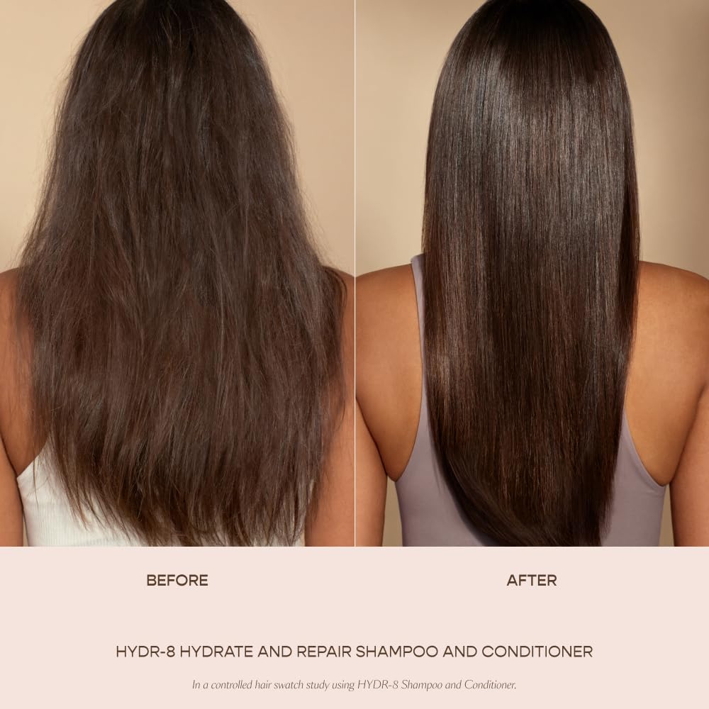 VEGAMOUR HYDR-8 Hydrate & Repair Shampoo - Cleanses & Hydrates Dry, Damaged Hair | Vegan, Cruelty-Free, 8 Fl Oz