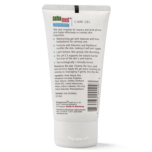 Sebamed Clear Face Care Gel - Aloe Vera & Hyaluronic Acid for Acne-Prone Skin | 50mL Made in Germany