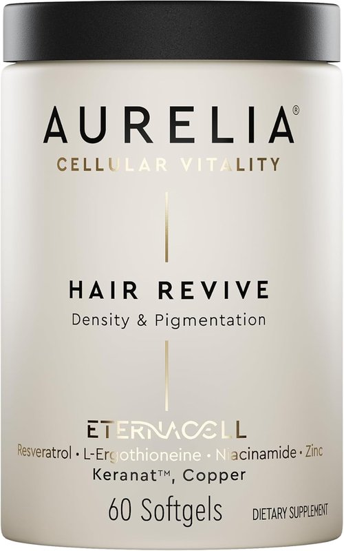 AURELIA Hair Revive - Advanced Cellular Anti-Aging Supplement for Fuller, Healthier Hair | With Zinc & Resveratrol