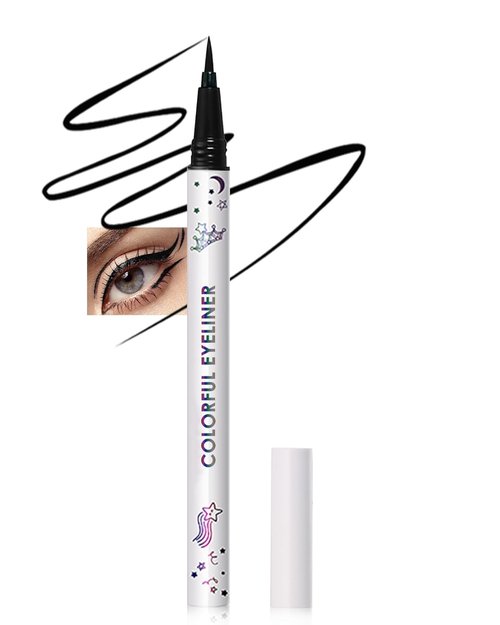 Skiennix Colored Liquid Eyeliner Pen - Black Waterproof, Long Lasting & Smudge-Proof | Perfect Valentine’s Day Gift