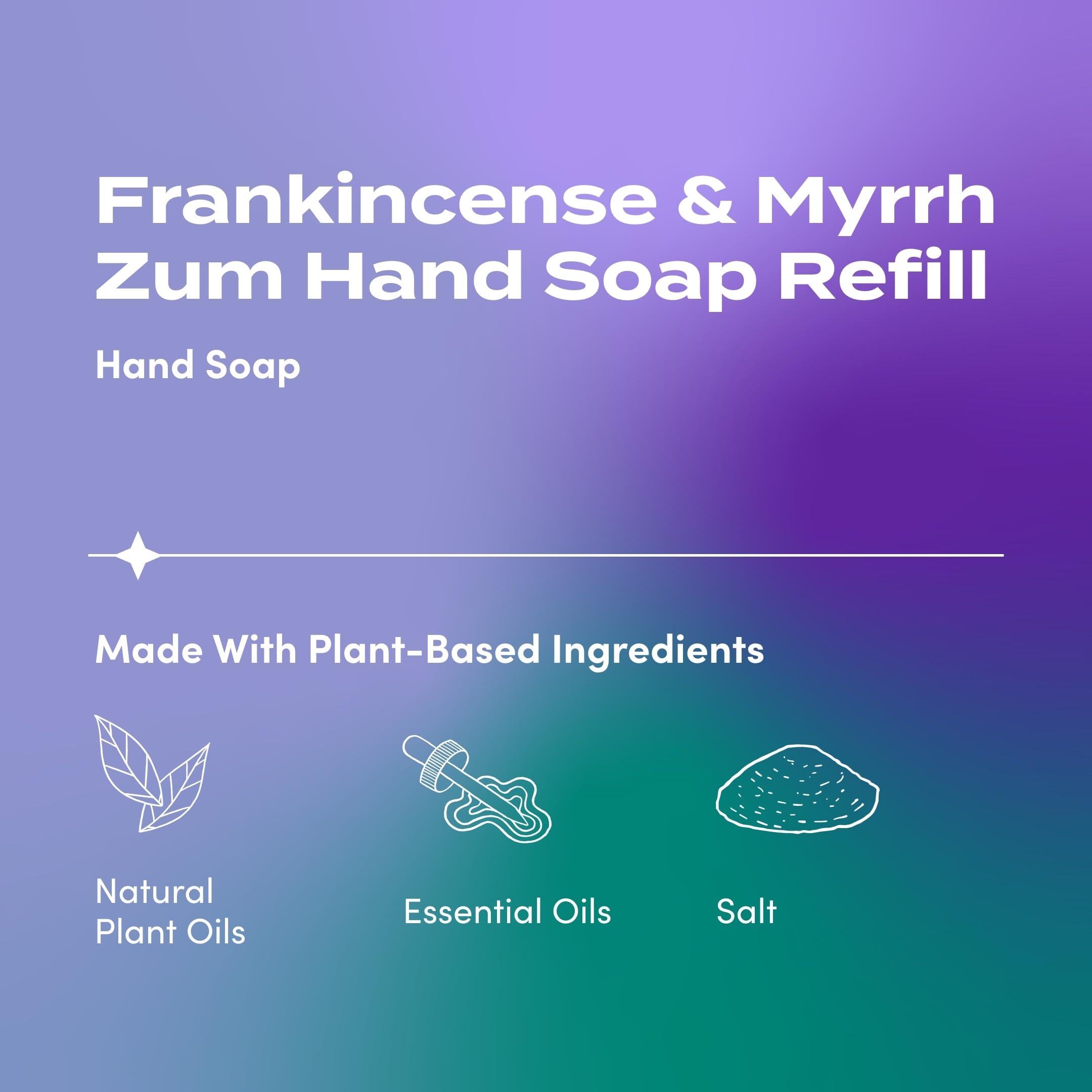 Zum Indigo Wild Hand Soap – Natural Liquid Soap – Frankincense & Myrrh Scent – Ideal for Bathroom & Kitchen – 32 oz