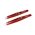 Tweezerman Magic All Around Petite Point and Slant Tweezer Set with Travel Case - Eyebrows for Women and Men