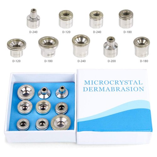 UNOISETION Diamond Microdermabrasion Tips Replacement for Diamond Tip Microdermabrasion Machine, 9PCs Facial Peel Diamond Microderm Tips for Microdermabrasion Device