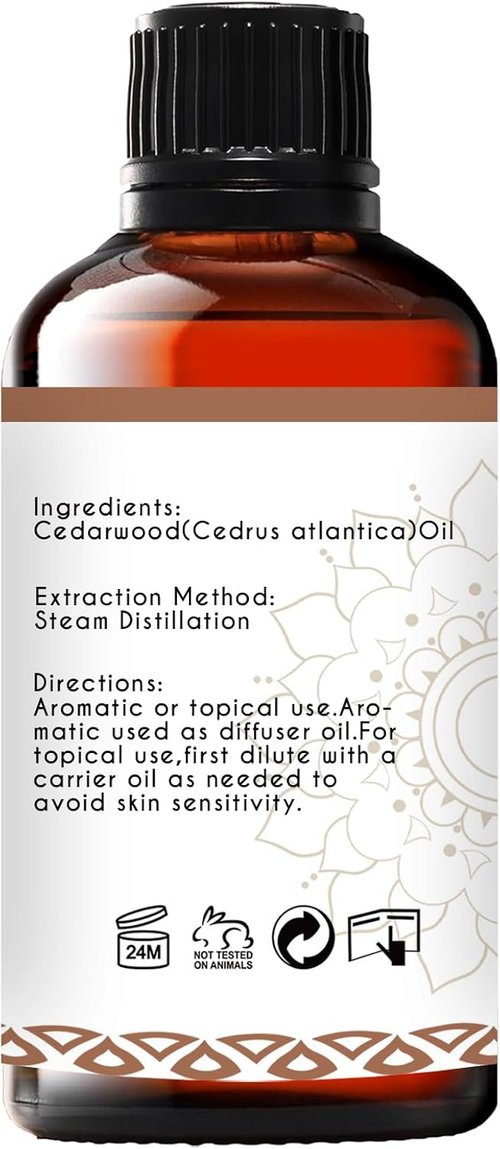 Cedarwood Essential Oil | Aromatic Diffuser Blend for Home - 1 Oz