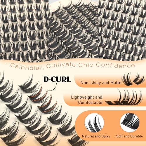 C-Bunny Wispy Lash Clusters - D-Curl Individual False Eyelashes 10-18mm, Light & Fluffy, DIY Cat Eye & Open Eye Looks