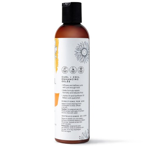 CIBU Curl + Coil Enhancing Gelée - Lightweight Curl Defining Gel for Frizz Control - 8 Ounces