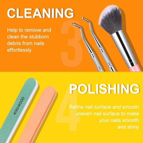 Nail File and Buffer, TsMADDTs Manicure and Pedicure Tool Kit with Files and Buffers Block Set, Polish Buffer, Cuticle Pusher, Cuticle Nipper, Peeler, File Lifters for Toenail,13 pcs Nail Care Kit