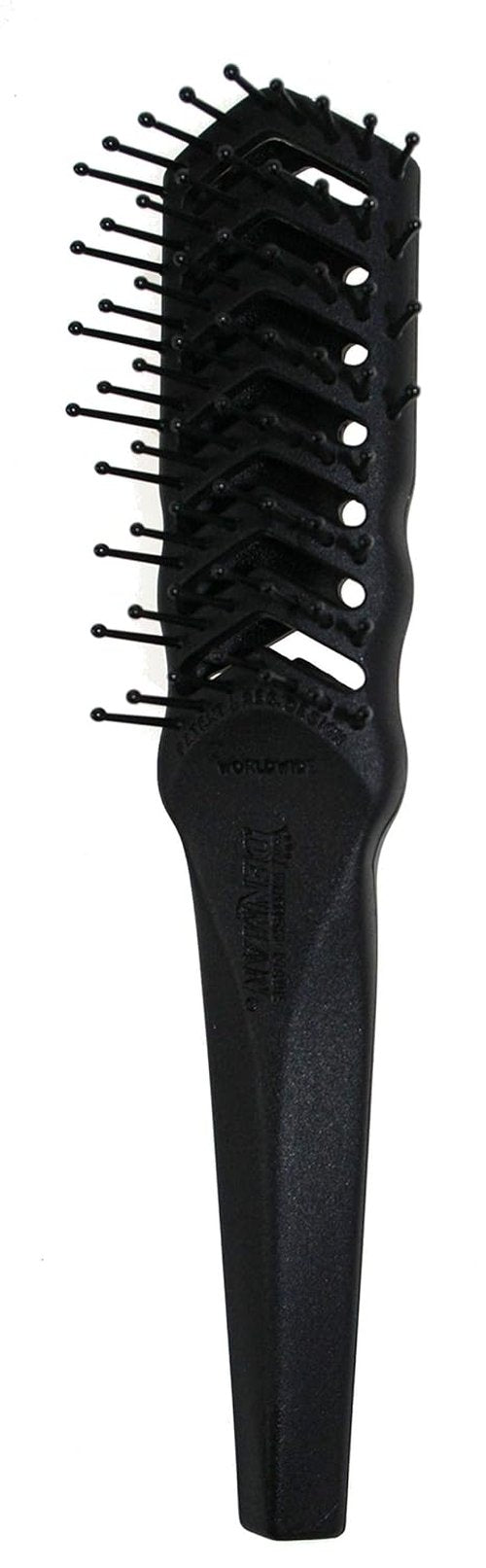 Denman D100 Flexible Vent Brush - Ideal Styling Tool for Curly, Thick, and Straight Hair | Black