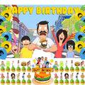 Bobs Burgers Birthday Party Decorations Set with Balloons & Backdrop - Kids Cartoon Theme