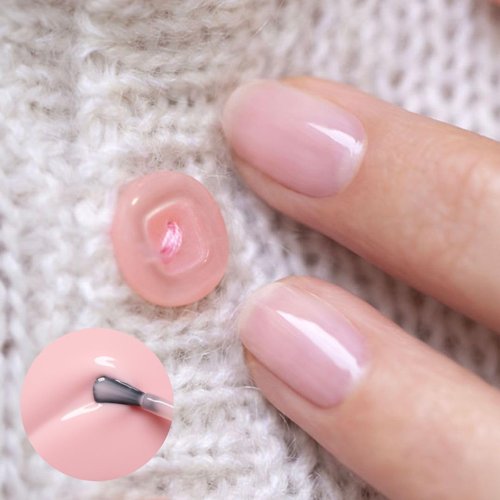 Manucurist Green Flash Gel Nail Polish - Sheer Pale Pink Hortencia - Vegan & 12-Free - Strengthens Nails - 0.5 fl oz