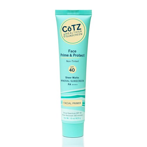 COTZ Face Prime & Protect Mineral Sunscreen - Broad Spectrum SPF 40 | Non-Tinted Facial Primer 1.5 oz