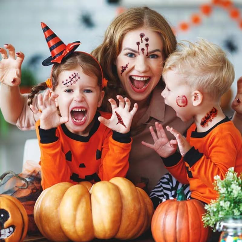 Halloween Blood Handprint and Footprint Wall Decals - Horror Party Decorations