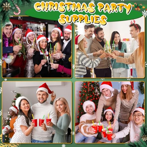 150 Pcs Disposable Plastic Drinking Straws for Parties and Celebrations