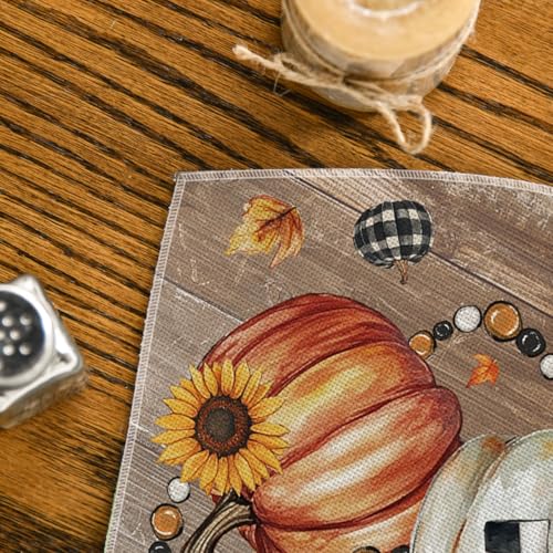 Wood Wedge Placemats Set of 4 - 12x18 Inch Fall Table Decor
