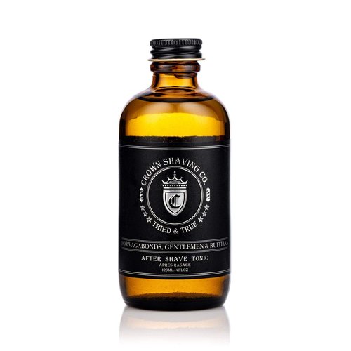 Mens After Shave Tonic 120ml - Crown Shaving Co After Shave Tonic - Authentic Barbershop Scent with Notes of Tobacco, Leather, Bay Rum and Talc