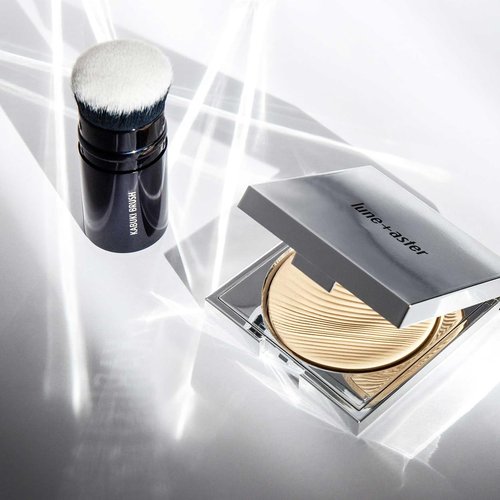 Lune+Aster Superstar Translucent Pressed Powder | Universal Talc-Free Translucent Pressed Powder, Mirrored Compact