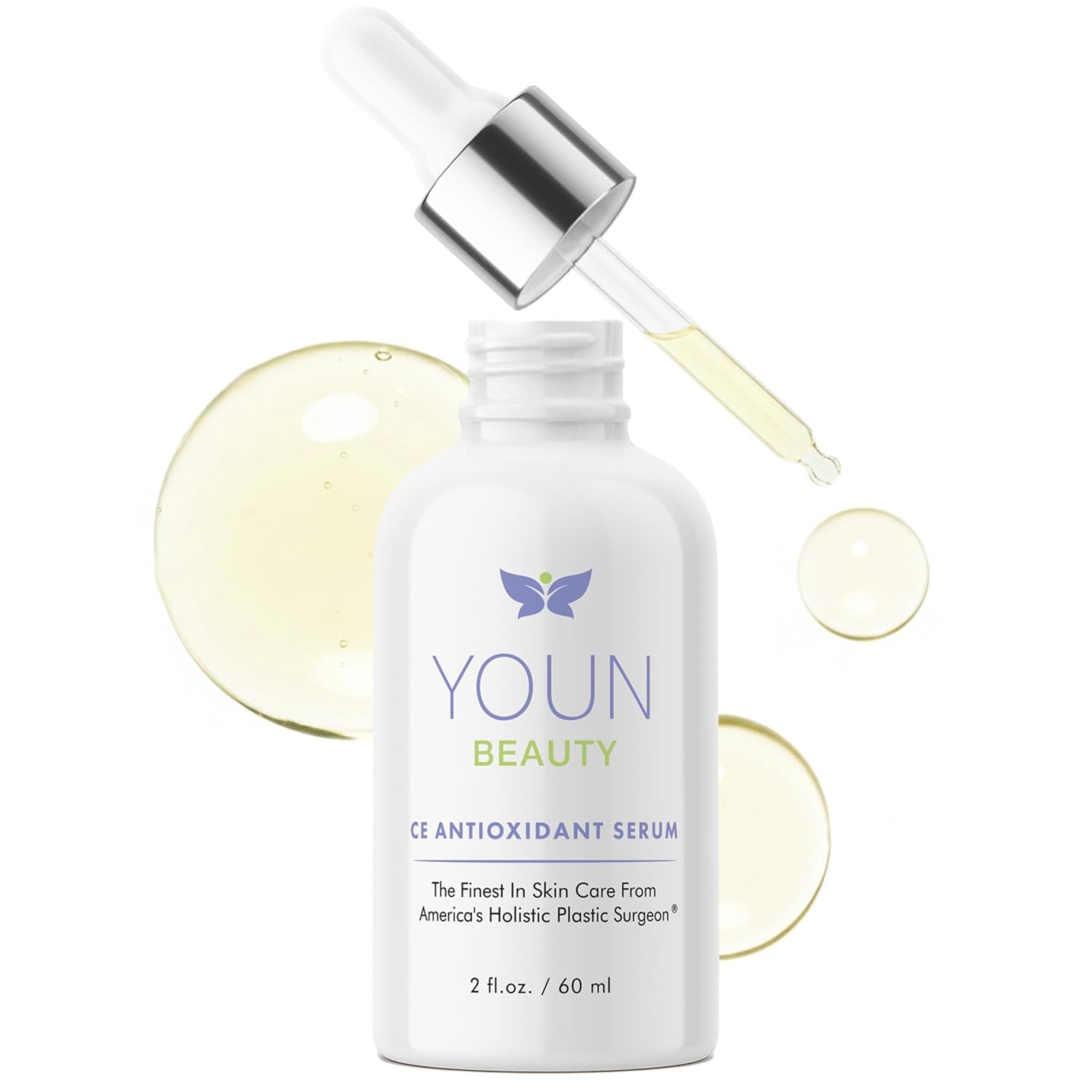 YOUN Beauty 20% Vitamin C Face Serum - Hydrating Formula with Hyaluronic Acid & Vitamin E | 60 ml