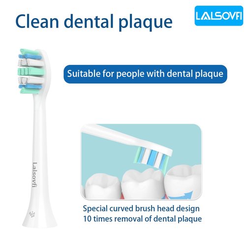 Lalsovfi Toothbrush Replacement Heads Compatible with Philips Sonicare and More Click-on Handles 12 Pack