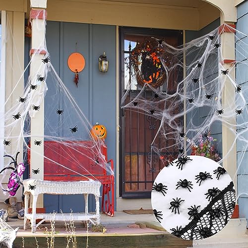 50pcs Realistic Halloween Spider Decorations - Scary Fake Spiders for Haunted House & Party Favors