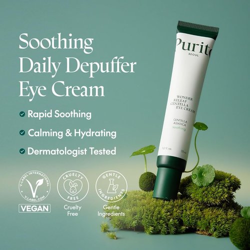 PURITO Centella Eye Cream - Soothing Treatment for Dark Circles & Puffiness | Vegan & Cruelty-Free, 30ml