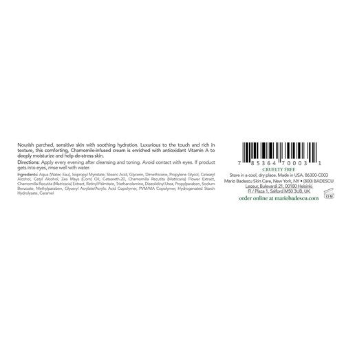 Mario Badescu Chamomile Night Cream - Anti-Aging Face Cream with Vitamin A Oil for Sensitive Skin | 1 Oz