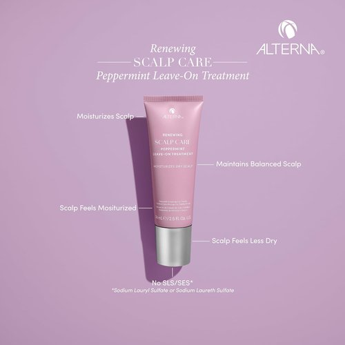 Alterna Haircare Peppermint Leave-On Scalp Treatment - Moisturizing & Invigorating, 2.5 Fl Oz