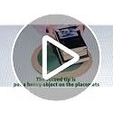 Black Round Placemats Set of 6 - Woven Table Mats with Thin Edge