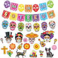 Day of the Dead Decorations Set with Sugar Skulls & Banner for Mexican Celebrations