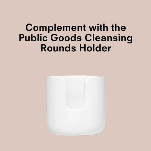 Public Goods Reusable Bamboo Cleansing Rounds - 14 Count Makeup Remover Pads with Cotton Mesh Bag | Eco-Friendly Vegan Skincare Essential