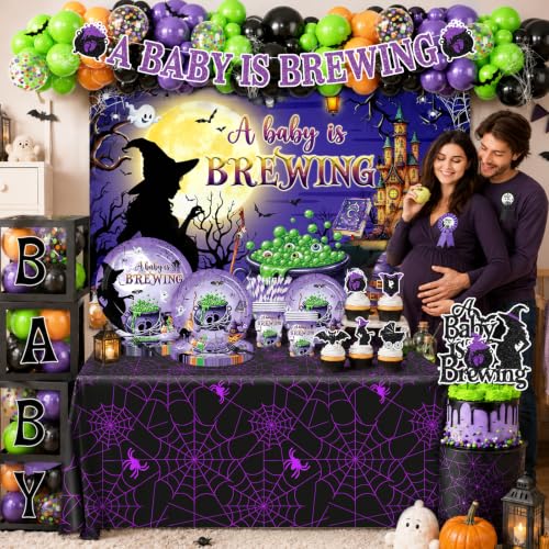 Halloween Baby Shower Decorations 242pcs Set - Gender Reveal Party Supplies