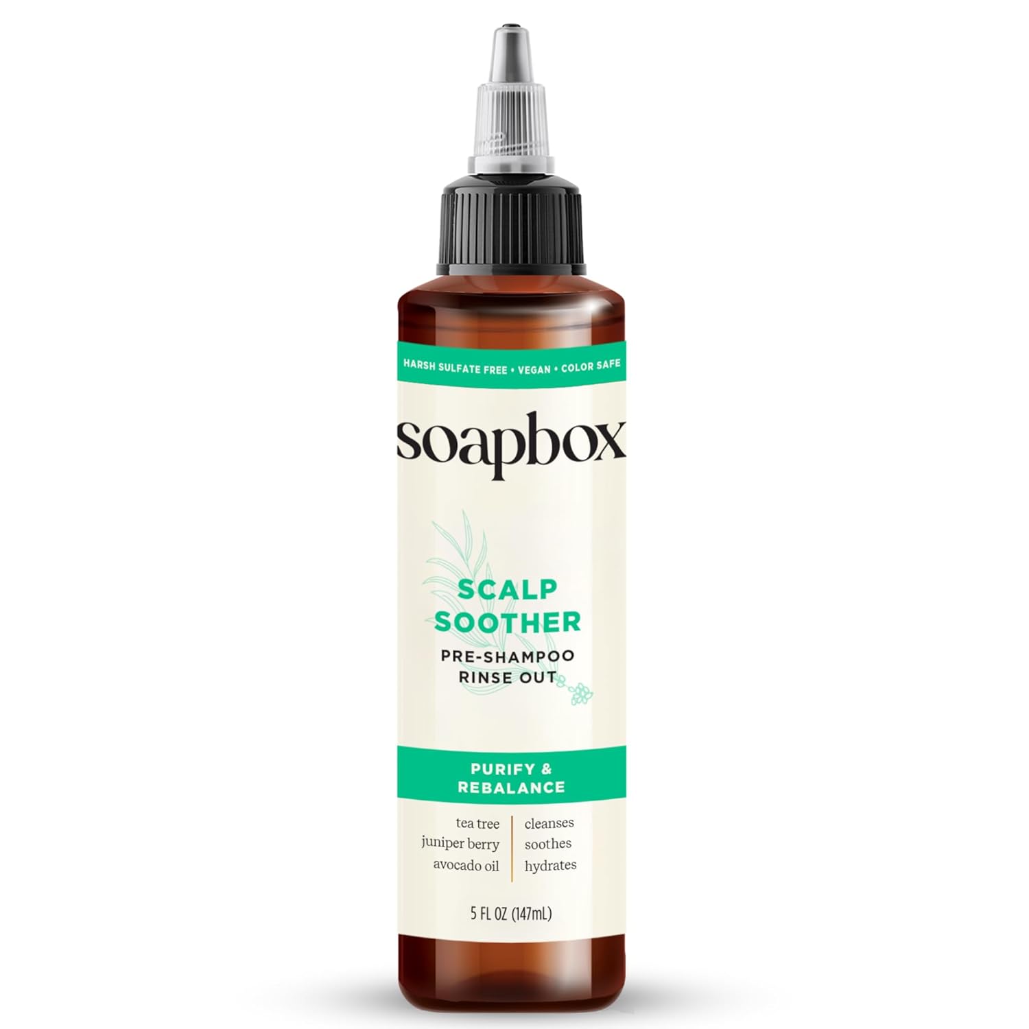 Soapbox Scalp Soother - Tea Tree Oil & Hyaluronic Acid Scalp Treatment | Vegan & Cruelty-Free | 5oz