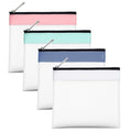 4 Pcs Clear Mini Makeup Zipper Pouch, 4.9x4.5inch Small Waterproof Zipper Cosmetic Bag Travel Pouches for Coin Purse Women Aesthetic Stuff Organizing Daily Toiletries Travel Office Supplies