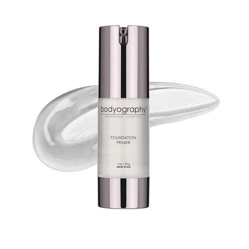 BODYOGRAPHY Foundation Primer - Flawless Anti-Aging Makeup with Vitamin E & Jojoba Oil | 1 oz, Gluten-Free & Cruelty-Free
