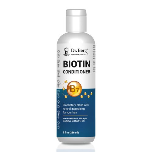 Dr. Berg Biotin Conditioner - High-Performance Formula for Men & Women | Paraben-Free, 8 Fl Oz