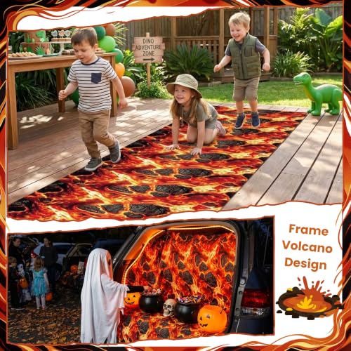 Red Lava Plastic Tablecloth Roll - Heavy-Duty Leak-Proof 100FT x 54IN with Slide Cutter
