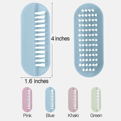 Nail Brush for Cleaning Fingernails Two Sided Hand Fingernail Scrub Brush Soft Stiff Bristles Nail Scrubber Brushes for men women kids,4 PCS