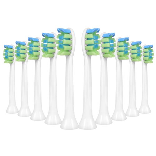Toolsy 10 PCS Replacement Heads Compatible with 7am2m AM100/AM101/AM105/AM111 Electric Toothbrush, 10 Count (White)