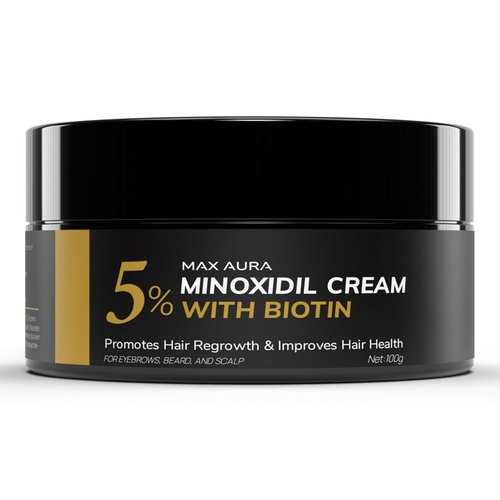 MAX AURA Minoxidil Cream - 5% Extra Strength Hair Loss Treatment for Men - Thicker, Fuller Hair Solution