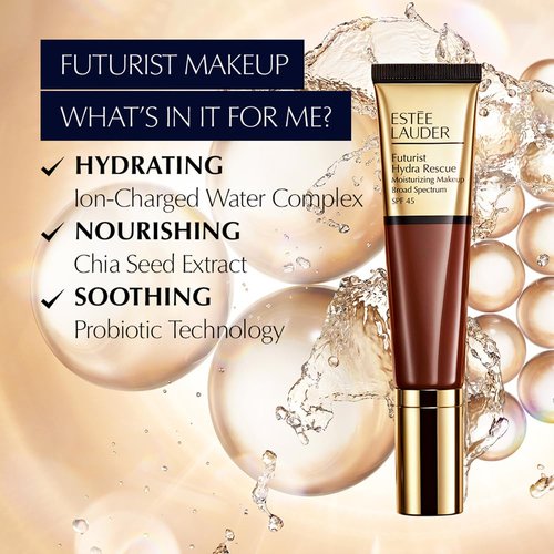 Estée Lauder Futurist Hydra Rescue Foundation - Moisturizing Makeup SPF 45 for 12-Hour Glow | 1.2 Fl Oz