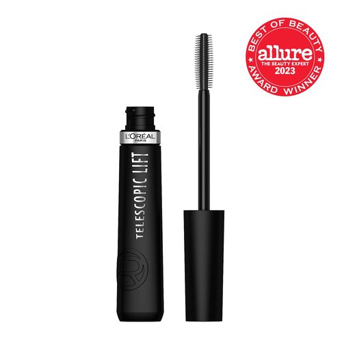 L'Oreal Paris Telescopic Lift Mascara - Lengthening & Volumizing Eye Makeup | 36HR Wear, Blackest Black, 0.33 Fl Oz
